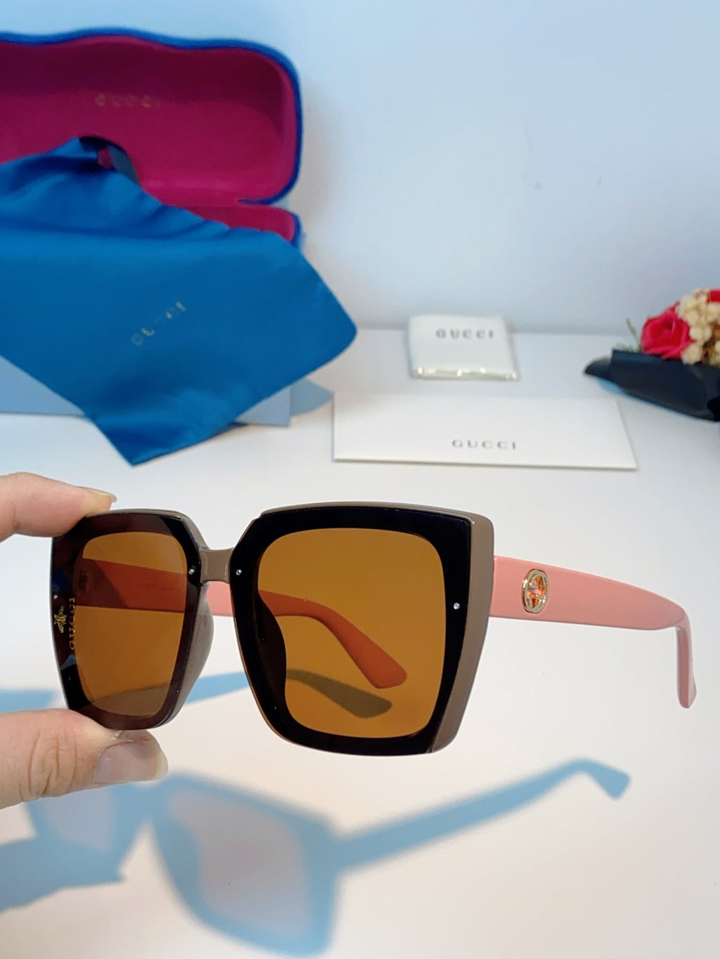 Gucci Polarized Fashion Brown Lens Sunglasses for Men & Women - 448769 - detail image 6