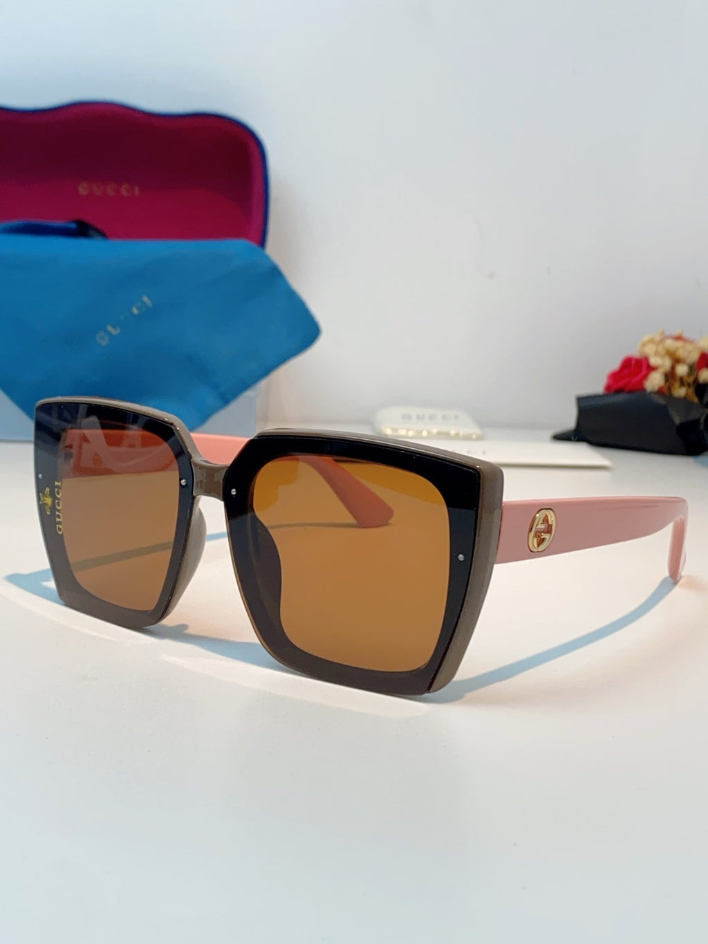 Gucci Polarized Fashion Brown Lens Sunglasses for Men & Women - 448769