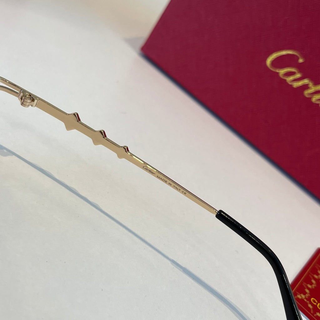 Cartier Lightweight Metal Rimless Silver Lens Sunglasses for Men & Wo - 465811 - detail image 9