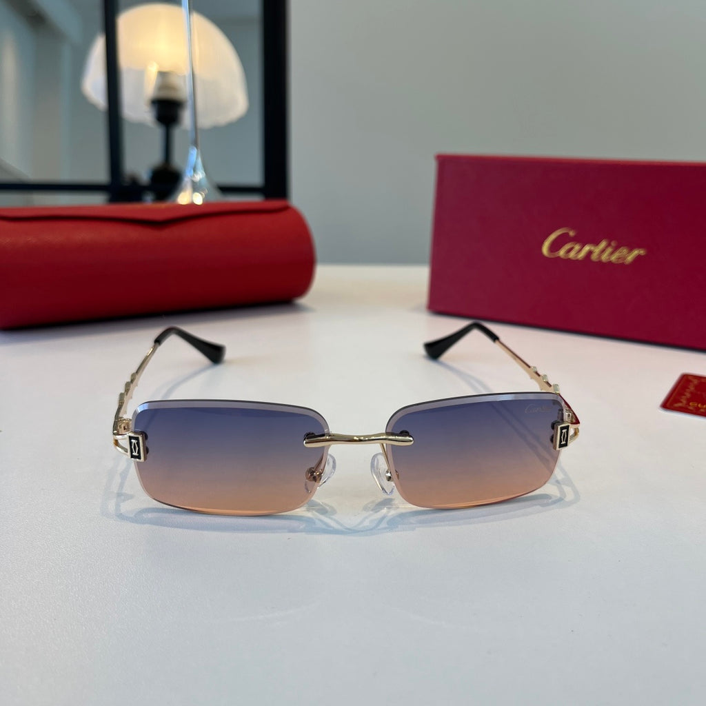 Cartier Lightweight Metal Rimless Silver Lens Sunglasses for Men & Wo - 465811 - detail image 2