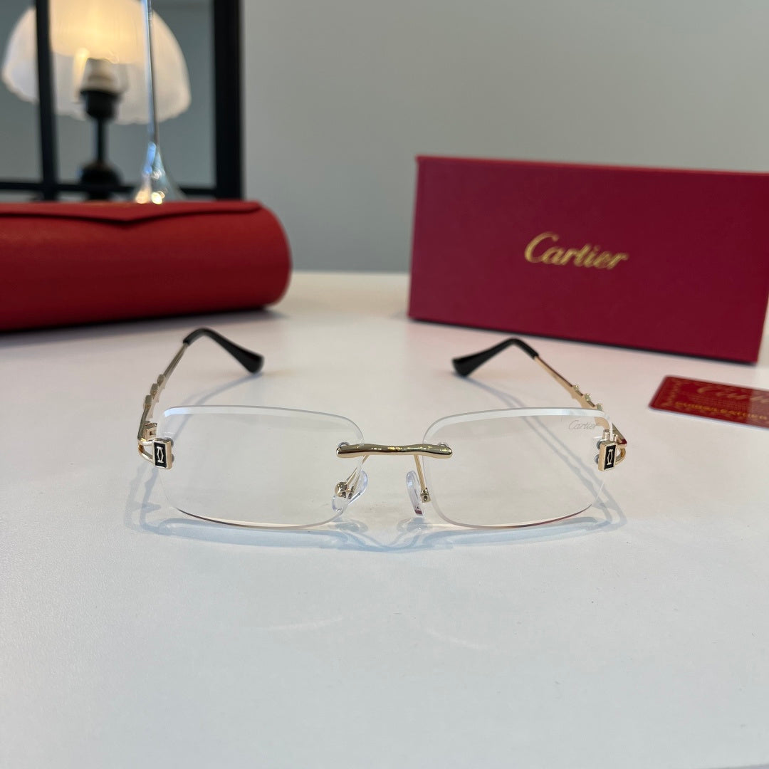 Cartier Lightweight Metal Rimless Silver Lens Sunglasses for Men & Wo - 432387 - detail image 2