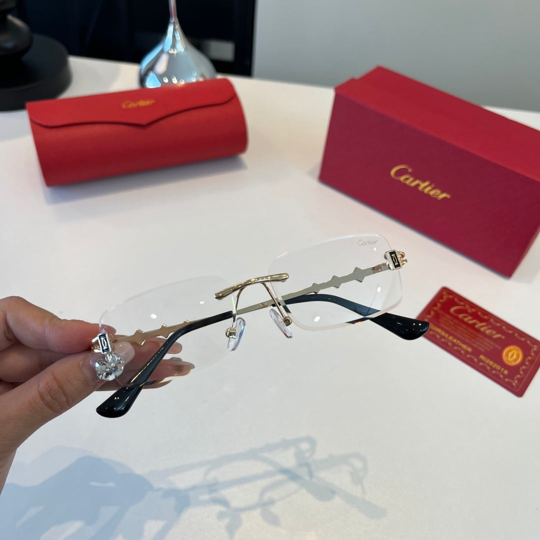 Cartier Lightweight Metal Rimless Silver Lens Sunglasses for Men & Wo - 432387 - detail image 6