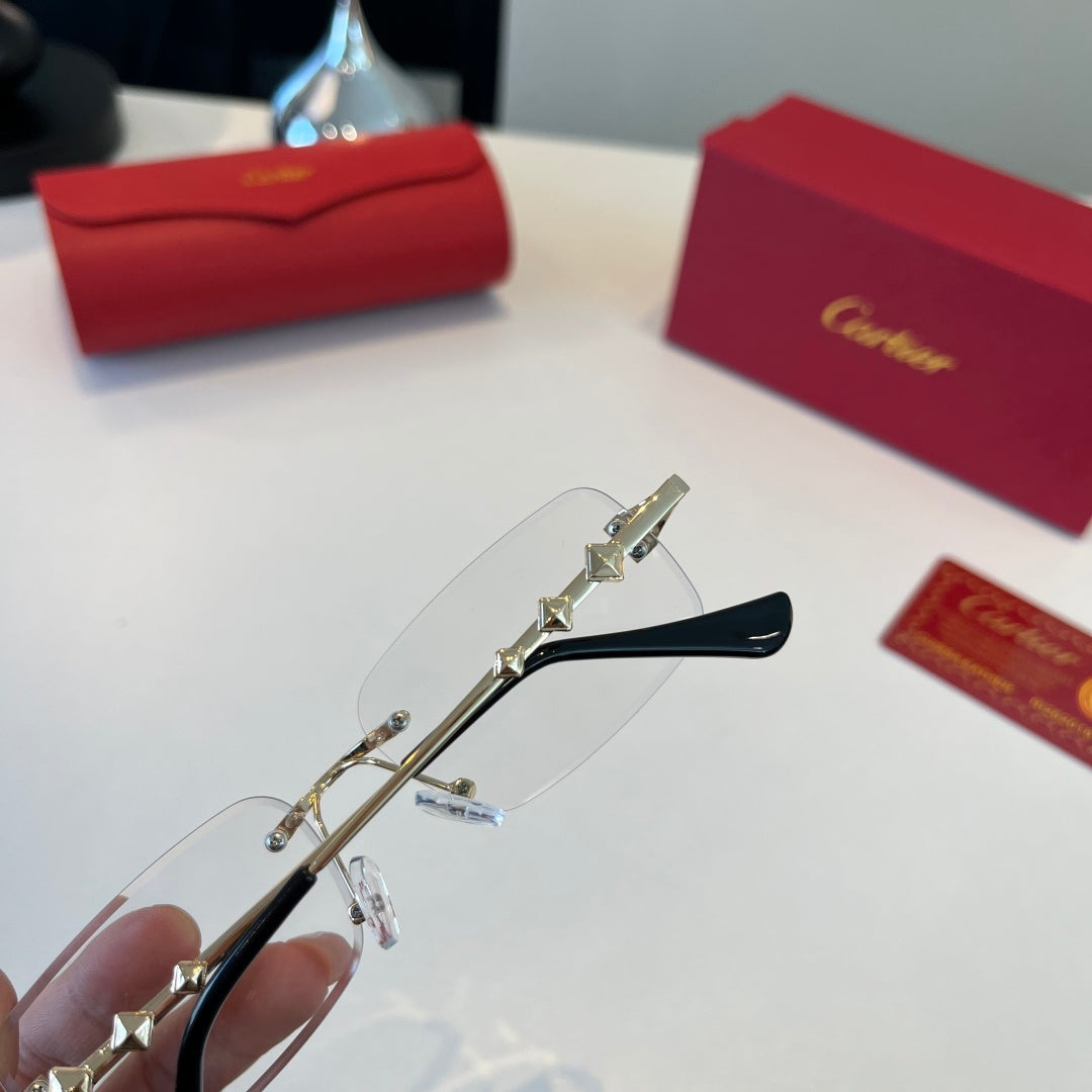 Cartier Lightweight Metal Rimless Silver Lens Sunglasses for Men & Wo - 465812 - detail image 7