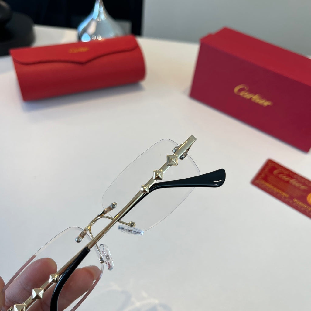 Cartier Lightweight Metal Rimless Silver Lens Sunglasses for Men & Wo - 432387 - detail image 7