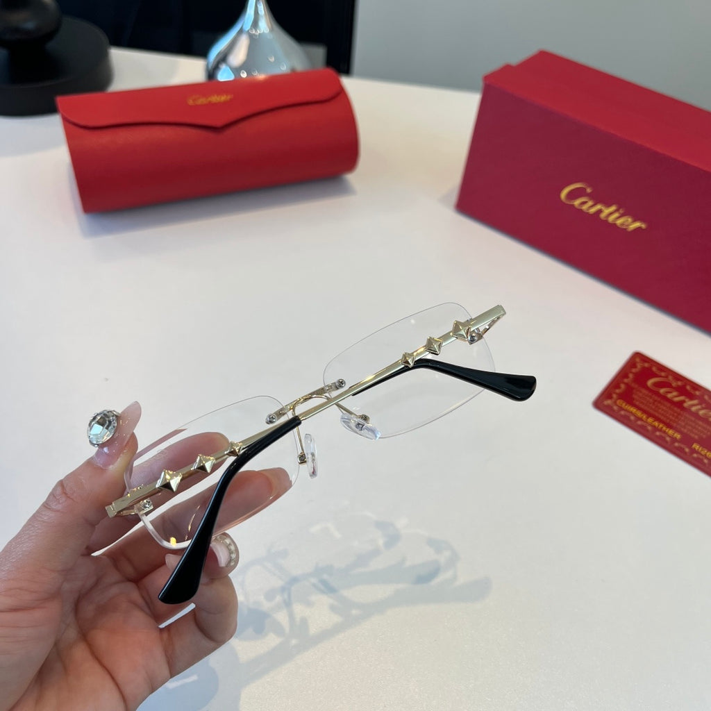 Cartier Lightweight Metal Rimless Silver Lens Sunglasses for Men & Wo - 465812 - detail image 8