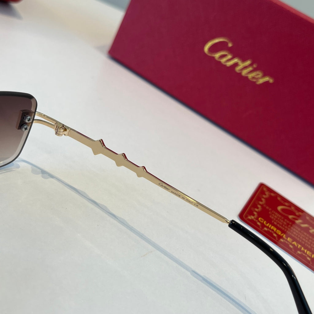Cartier Lightweight Metal Rimless Silver Lens Sunglasses for Men & Wo - 432388 - detail image 10