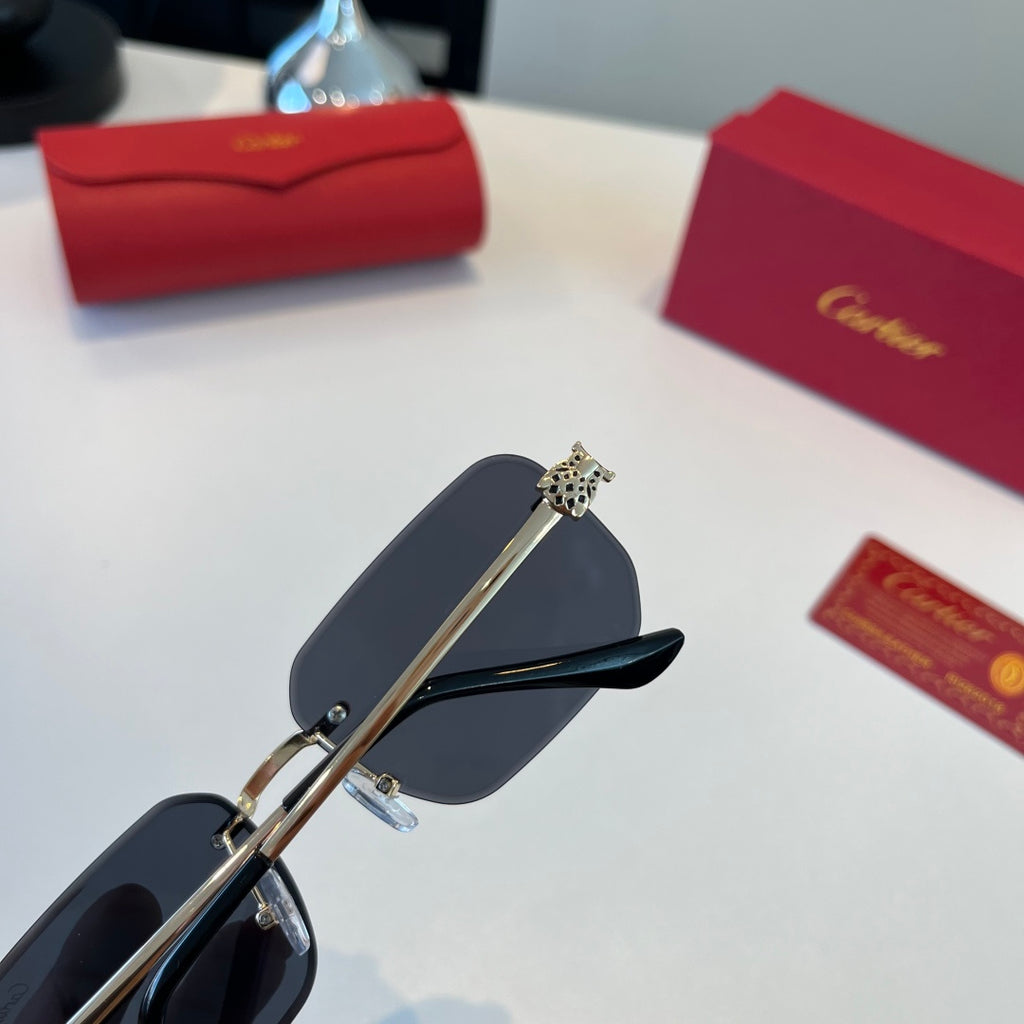 Cartier Lightweight Metal Rimless Silver Lens Sunglasses for Men & Wo - 432391 - detail image 6