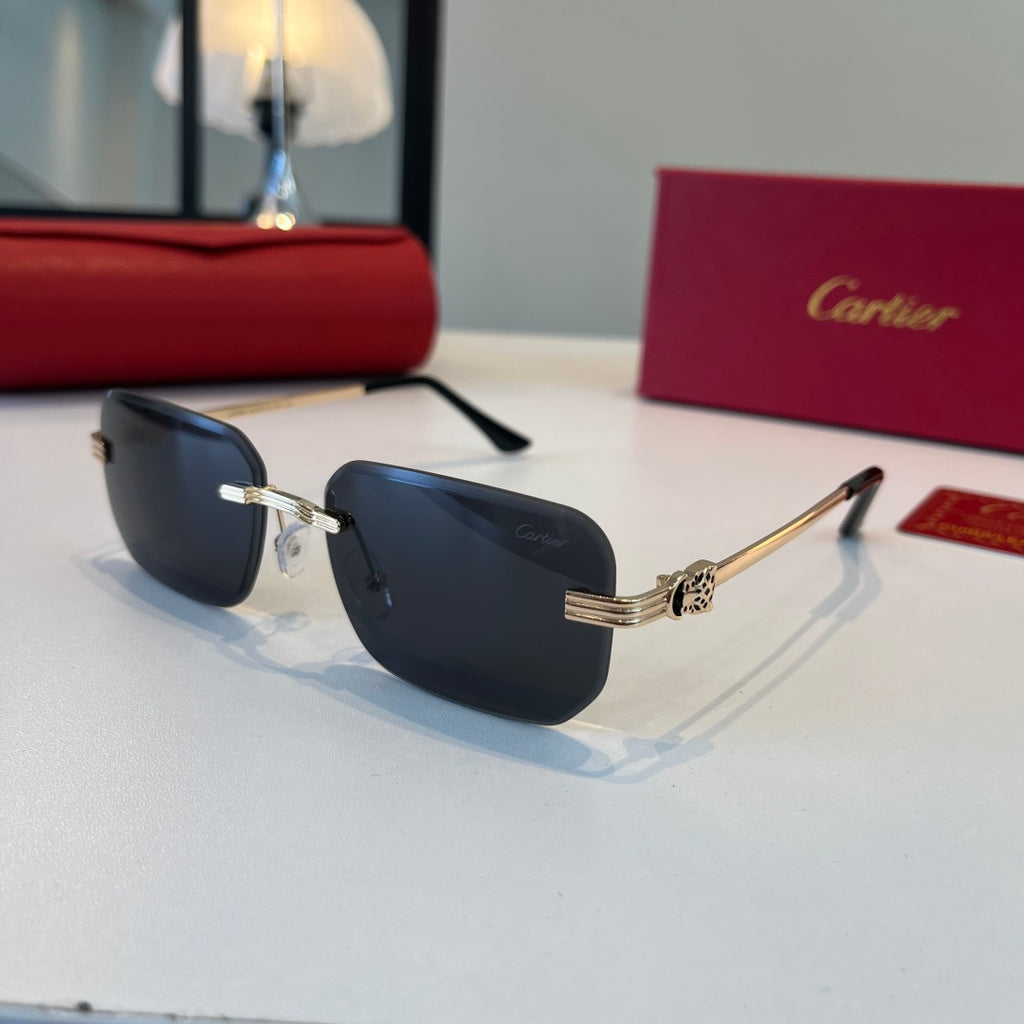Cartier Lightweight Metal Rimless Silver Lens Sunglasses for Men & Wo - 432391 - detail image 3
