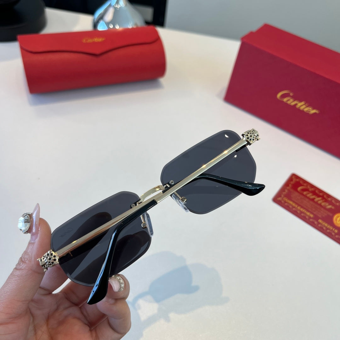 Cartier Lightweight Metal Rimless Silver Lens Sunglasses for Men & Wo - 432391 - detail image 7