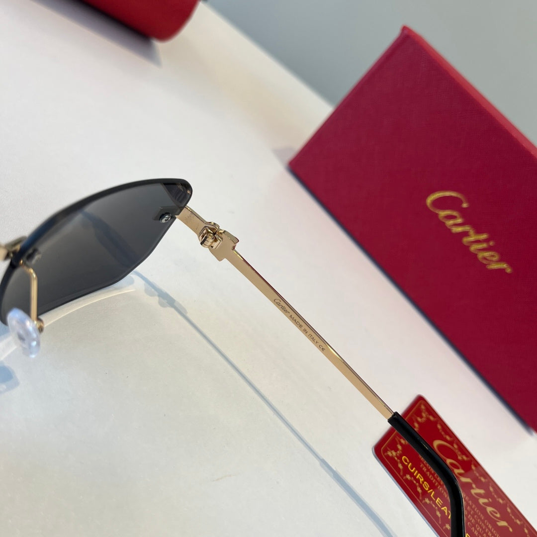 Cartier Lightweight Metal Rimless Silver Lens Sunglasses for Men & Wo - 432391 - detail image 9