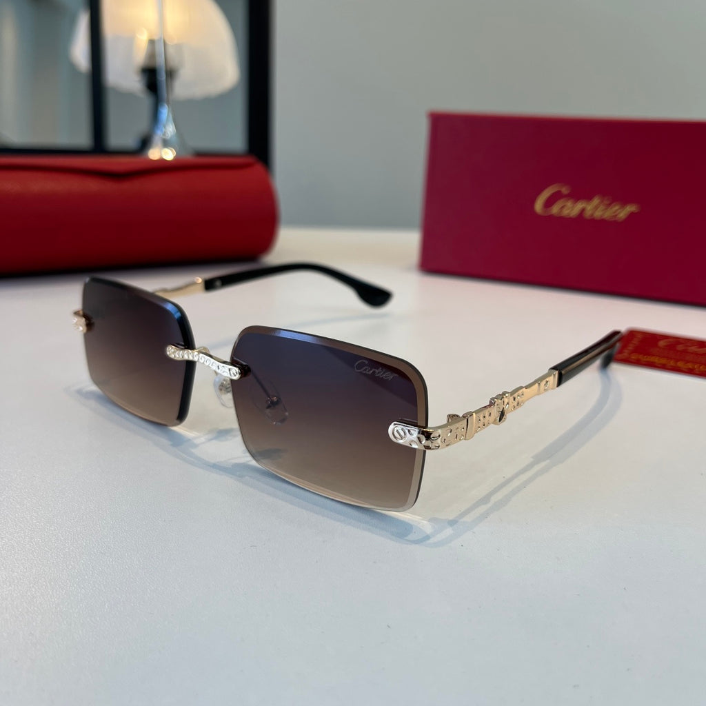 Cartier Lightweight Metal Rimless Red Lens Sunglasses for Men & Women - 432393 - detail image 3