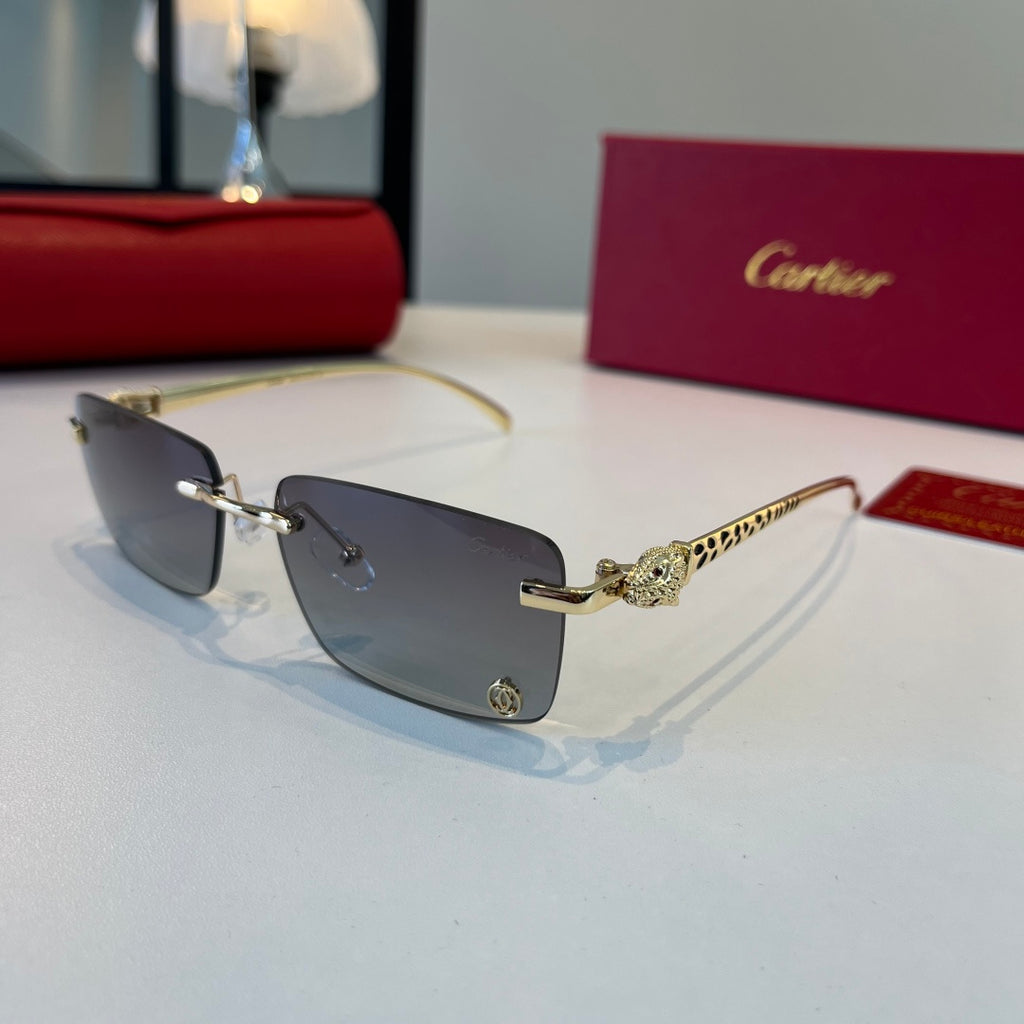 Cartier Lightweight Metal Rimless Silver Lens Sunglasses for Men & Wo - 432395 - detail image 3