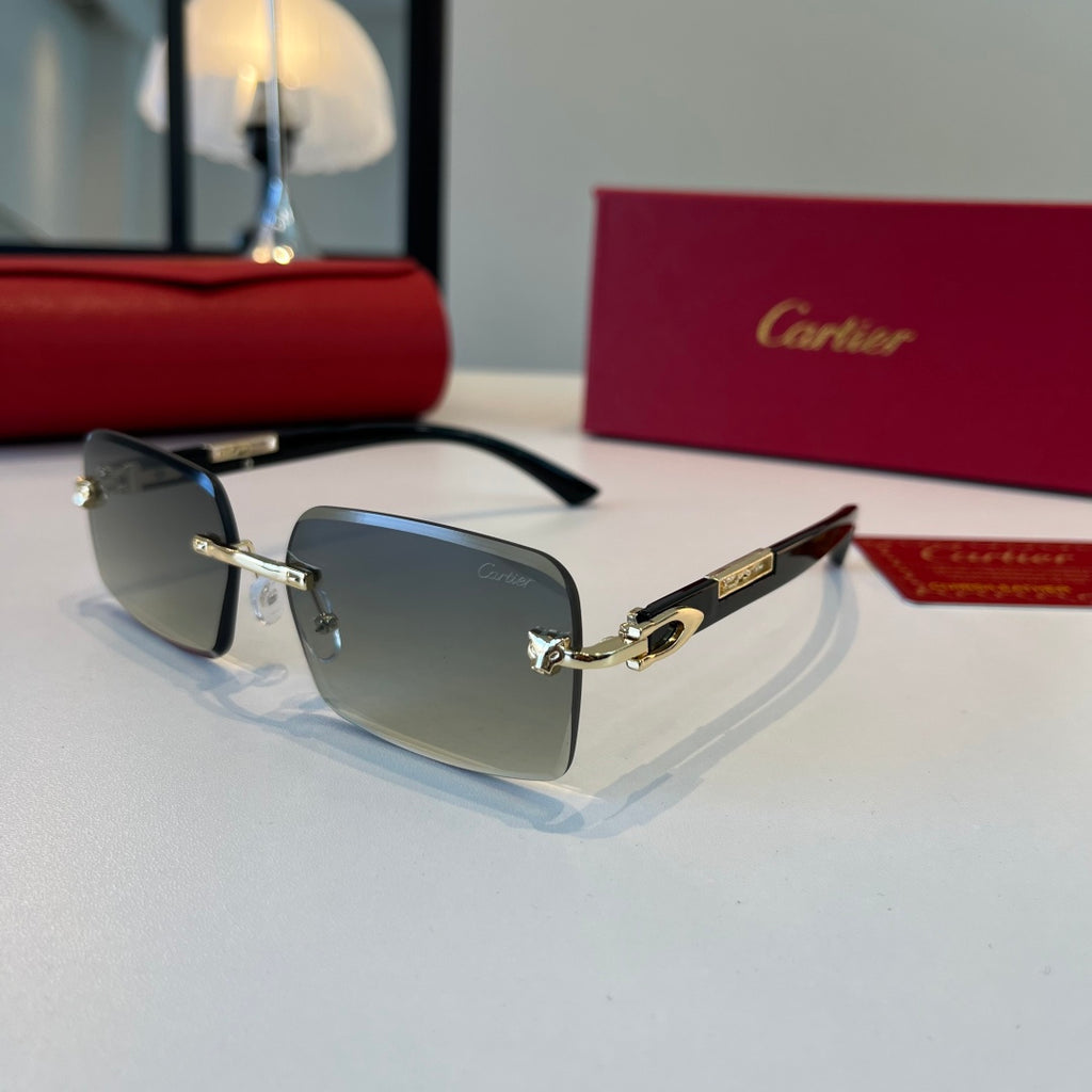 Cartier Lightweight Metal Rimless Silver Lens Sunglasses for Men & Wo - 465819 - detail image 3