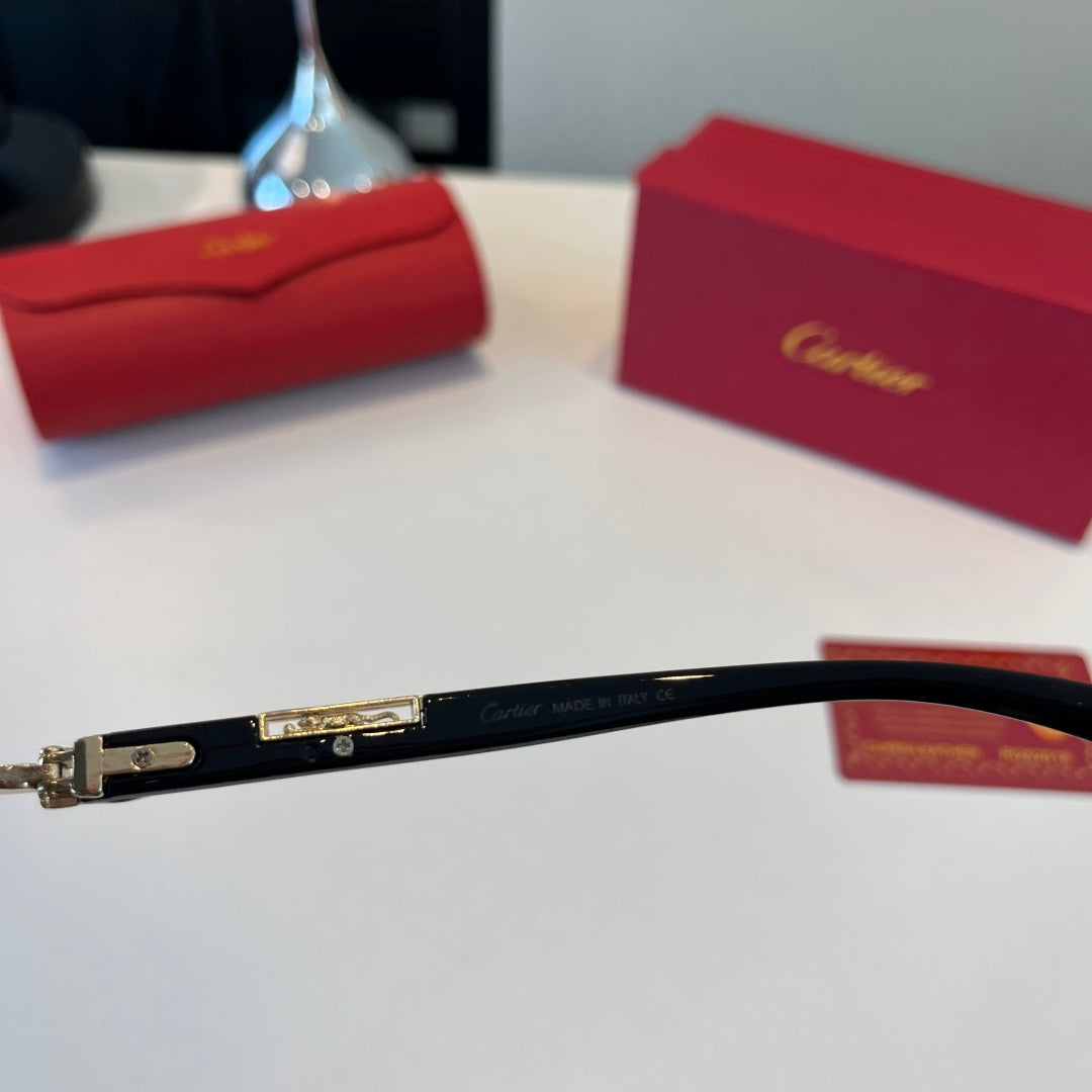 Cartier Lightweight Metal Rimless Silver Lens Sunglasses for Men & Wo - 465819 - detail image 9