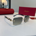 Cartier Lightweight Metal Rimless Silver Lens Sunglasses for Men & Wo - 432397