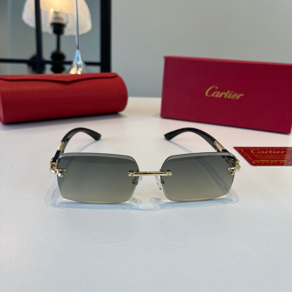 Cartier Lightweight Metal Rimless Silver Lens Sunglasses for Men & Wo - 432397 - detail image 2
