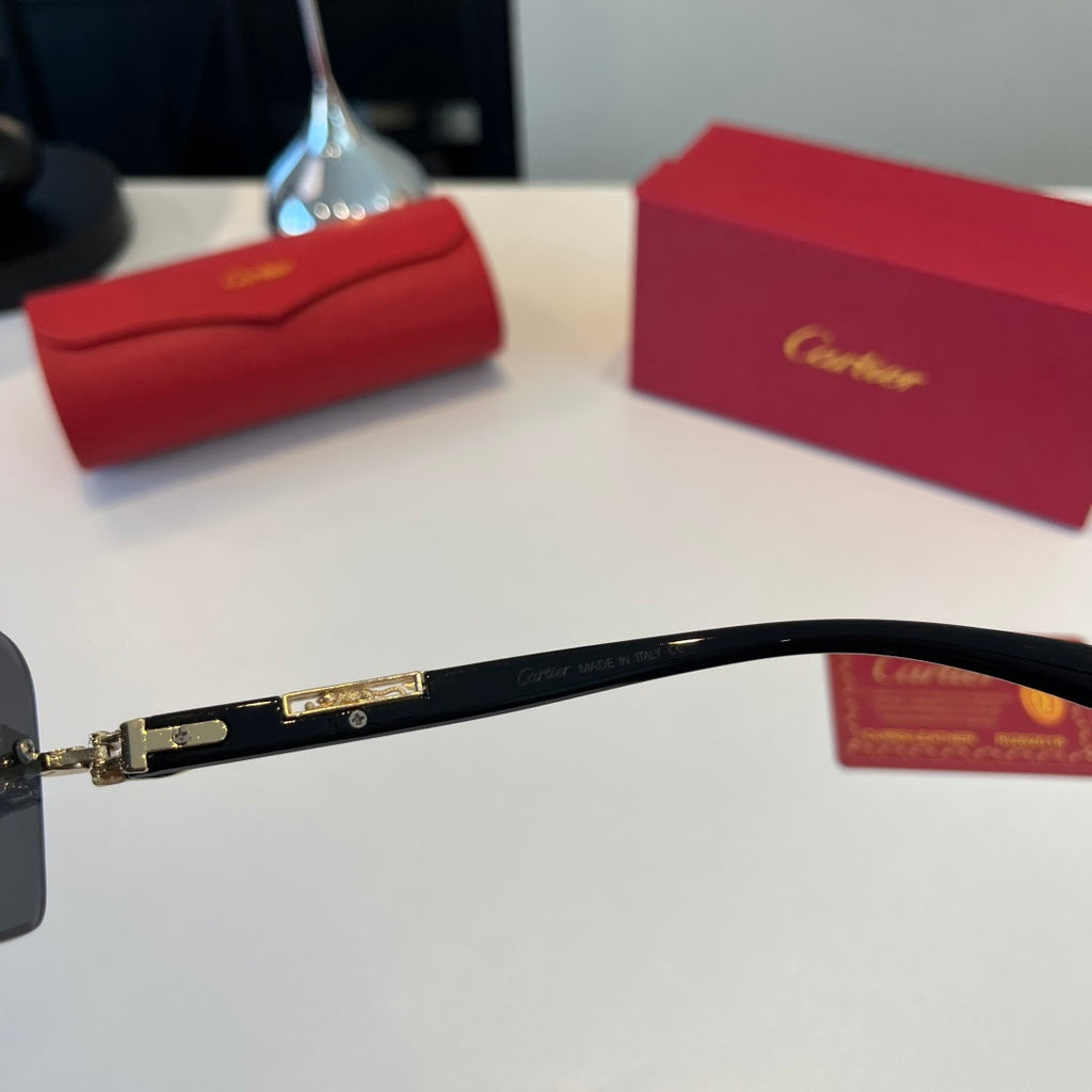 Cartier Lightweight Metal Rimless Silver Lens Sunglasses for Men & Wo - 432399 - detail image 9