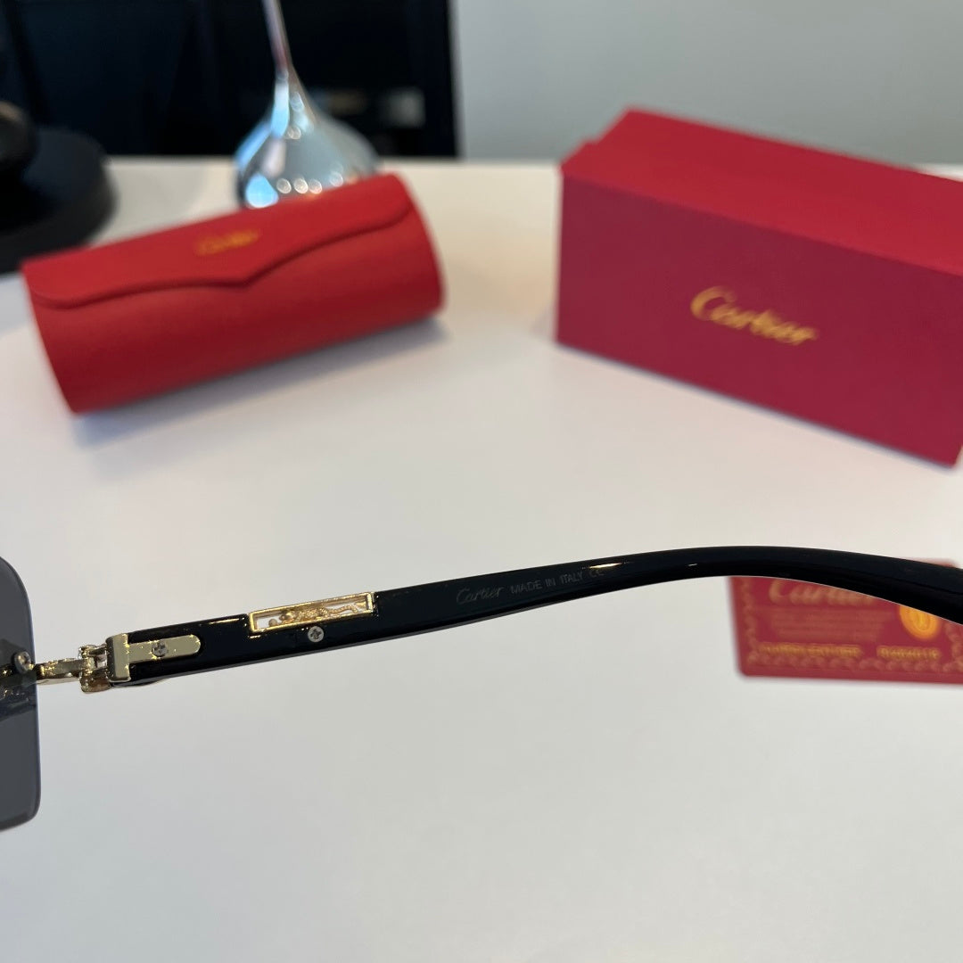 Cartier Lightweight Metal Rimless Silver Lens Sunglasses for Men & Wo - 432399 - detail image 9