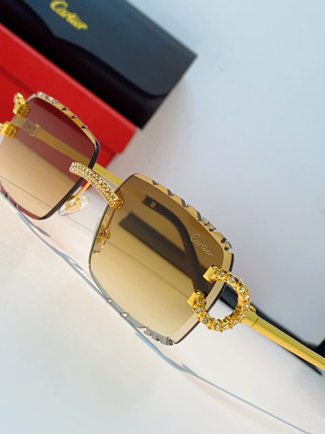 Cartier Fashion Orange Lens Sunglasses for Men & Women - 415947 - detail image 7
