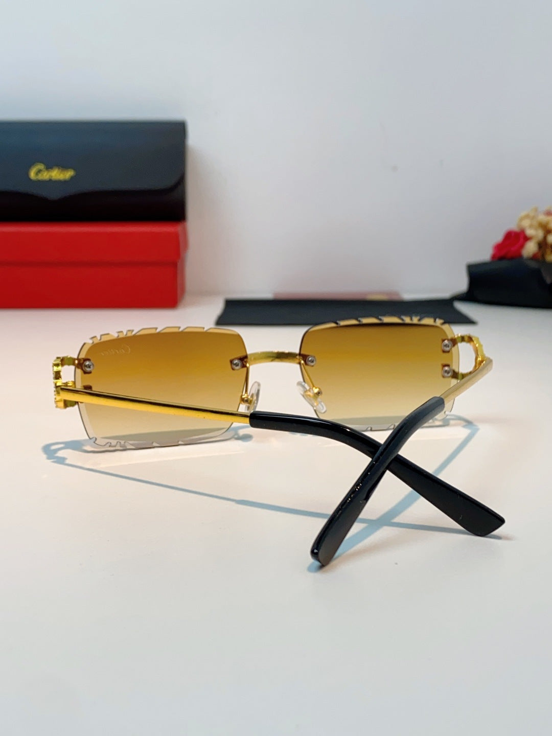 Cartier Fashion Orange Lens Sunglasses for Men & Women - 415947 - detail image 3