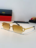 Cartier Fashion Orange Lens Sunglasses for Men & Women - 465908