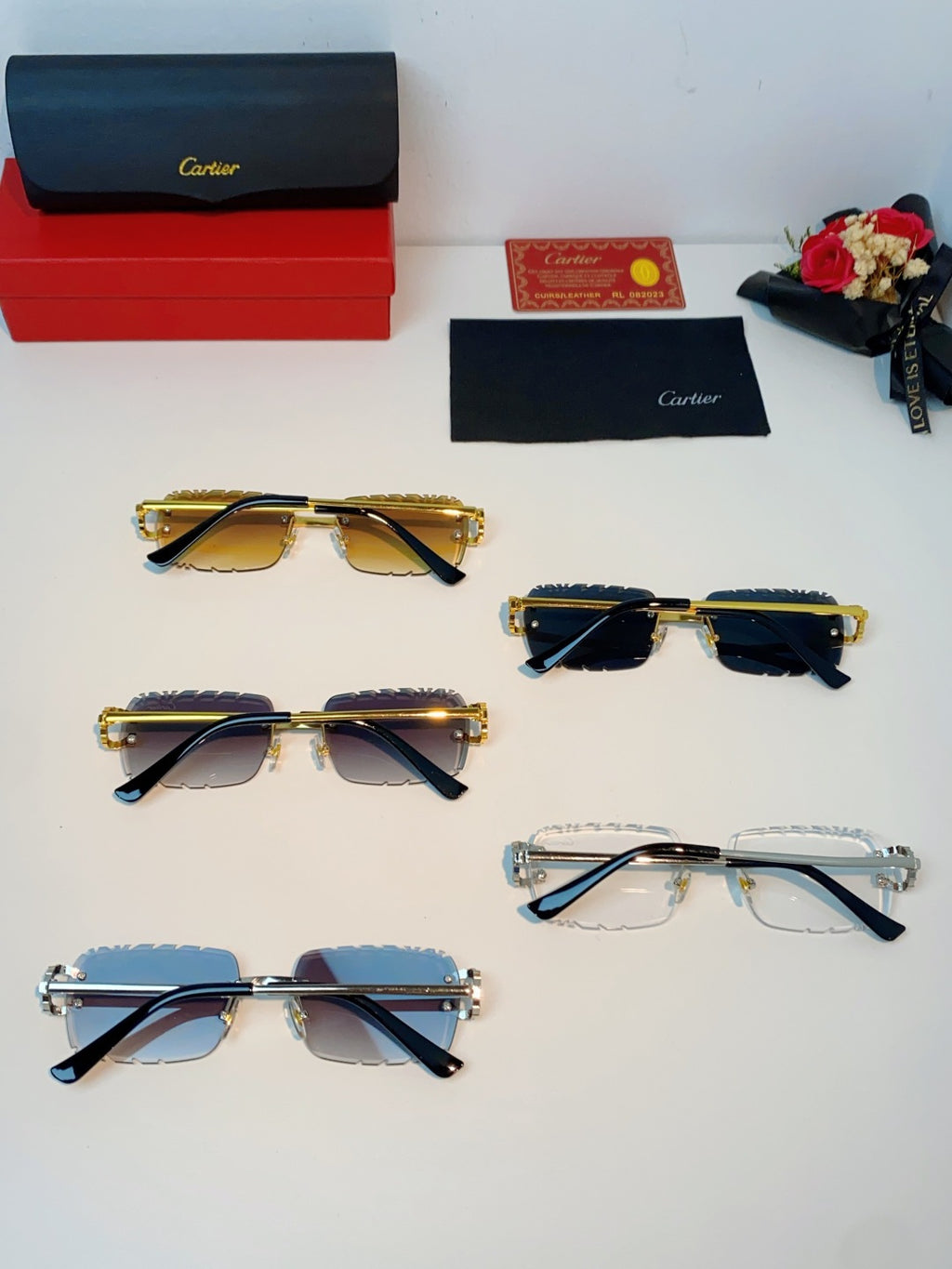 Cartier Fashion Black Lens Sunglasses for Men & Women - 465911 - detail image 11