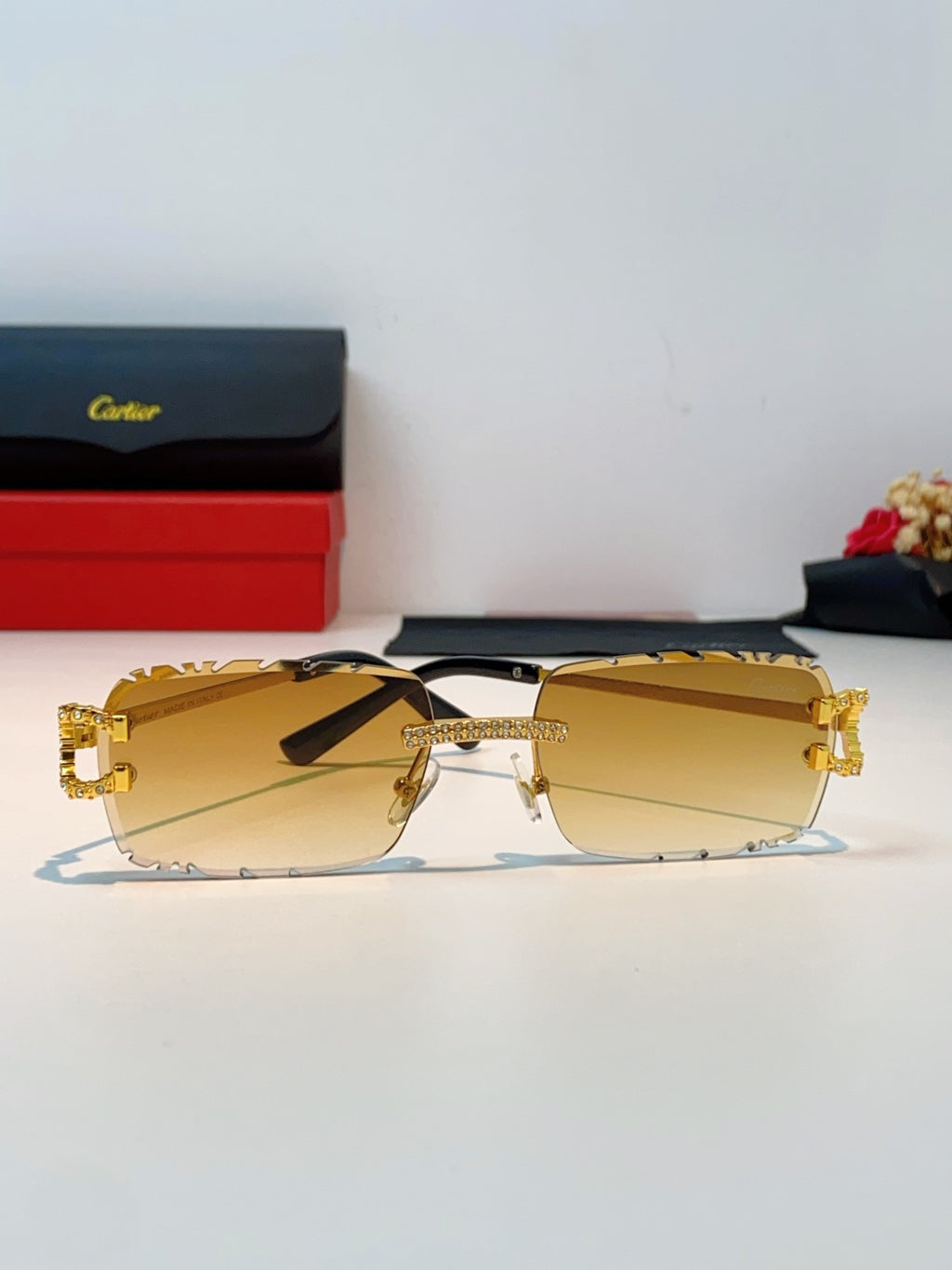 Cartier Fashion Orange Lens Sunglasses for Men & Women - 415947 - detail image 2