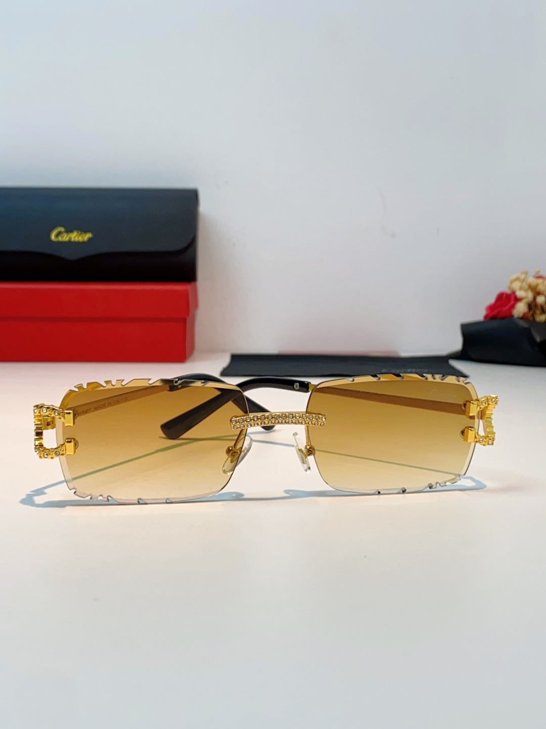 Cartier Fashion Orange Lens Sunglasses for Men & Women - 415947 - detail image 2