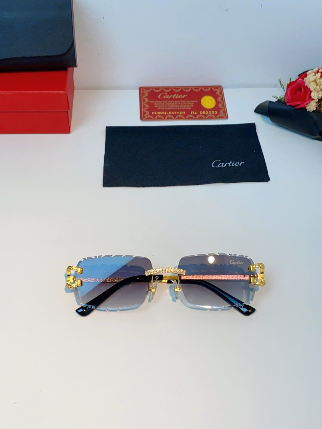 Cartier Fashion Gray Lens Sunglasses for Men & Women - 415948 - detail image 9