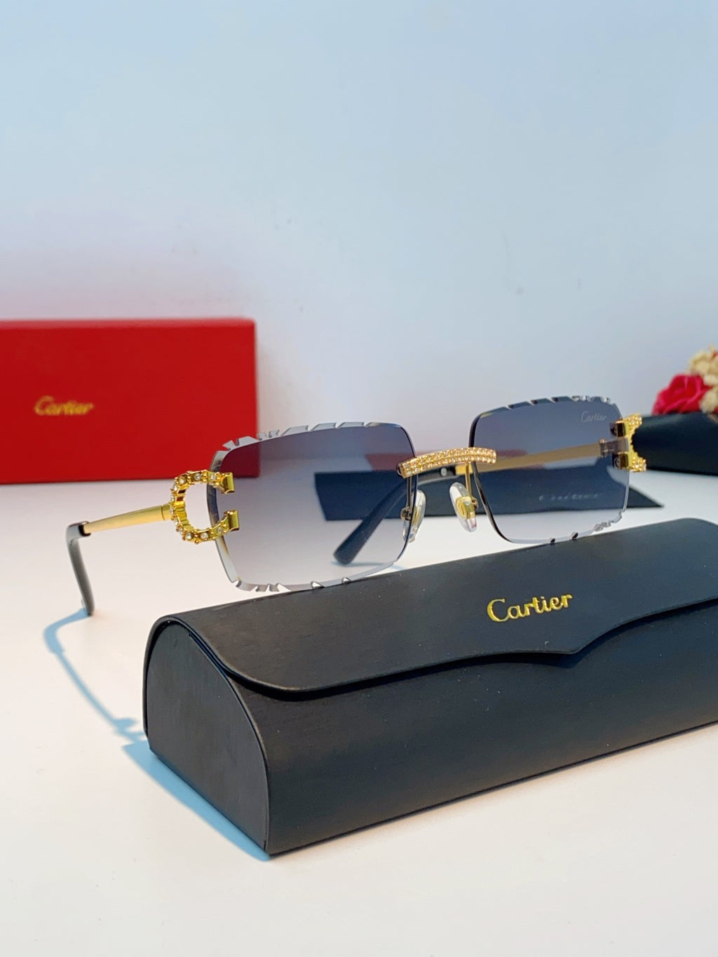 Cartier Fashion Gray Lens Sunglasses for Men & Women - 415948 - detail image 10