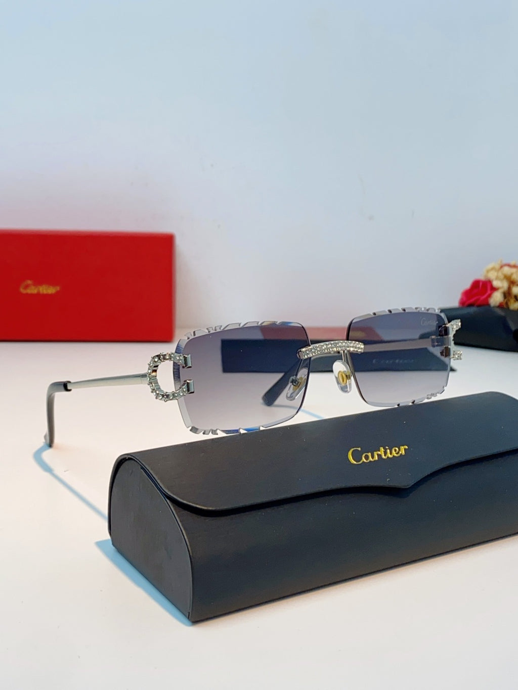 Cartier Fashion Gray Lens Sunglasses for Men & Women - 415949 - detail image 10