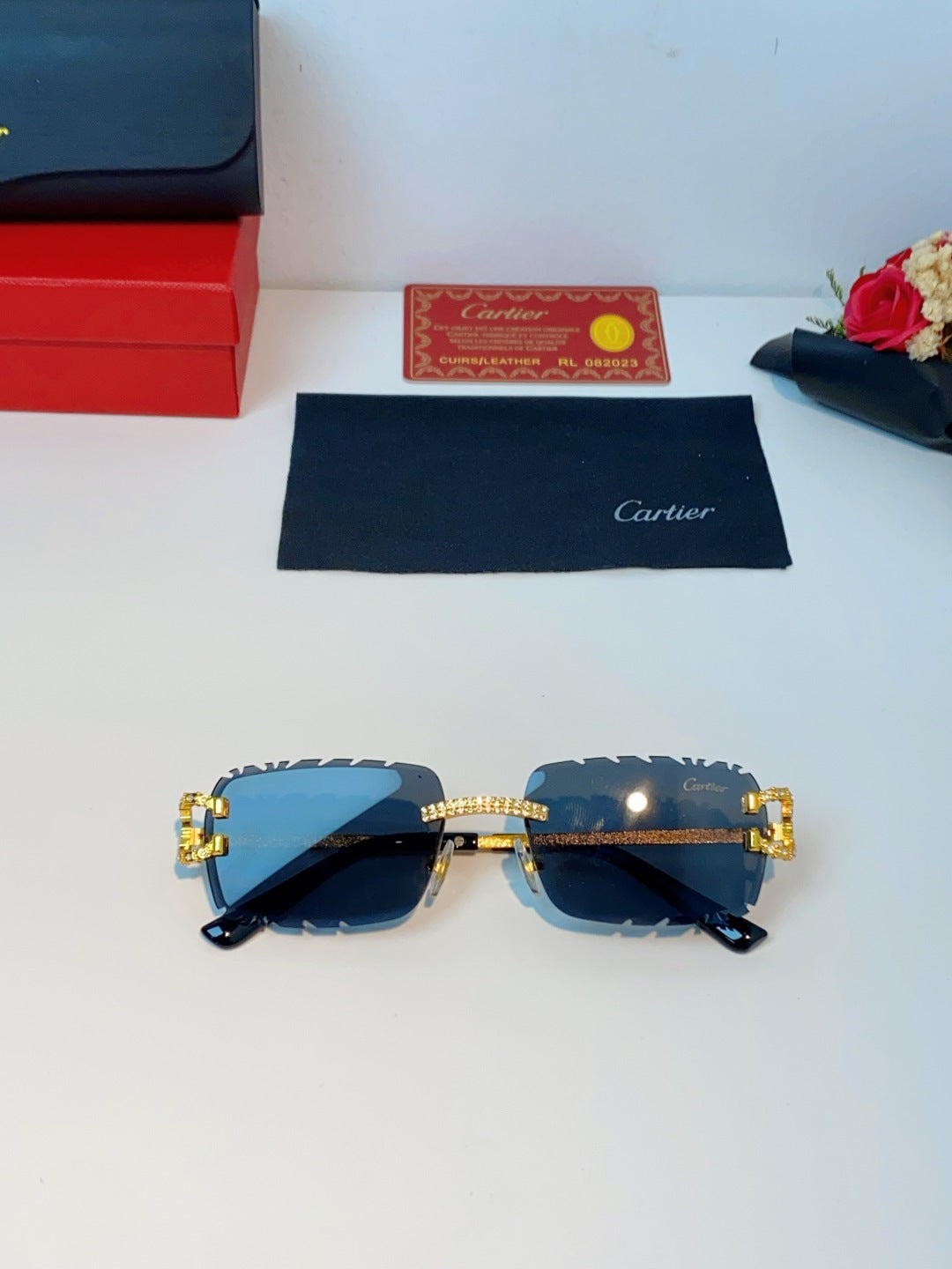 Cartier Fashion Black Lens Sunglasses for Men & Women - 465911 - detail image 9