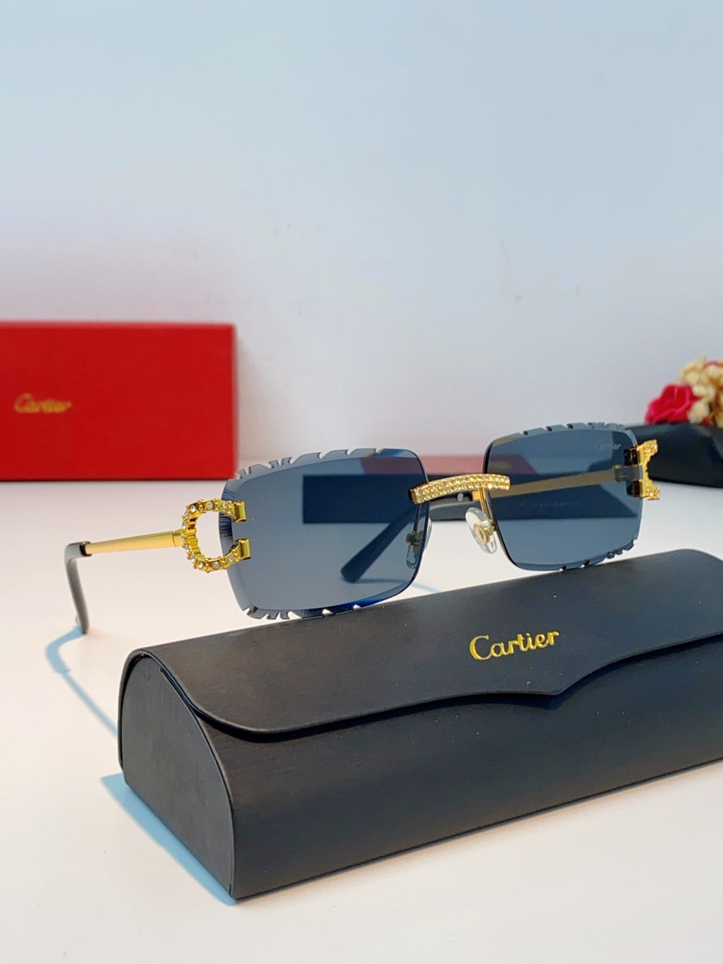 Cartier Fashion Black Lens Sunglasses for Men & Women - 465911 - detail image 10