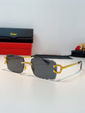 Cartier Fashion Black Lens Sunglasses for Men & Women - 465911