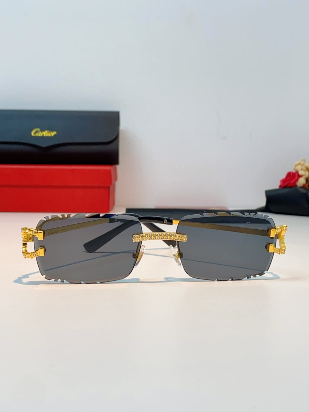 Cartier Fashion Black Lens Sunglasses for Men & Women - 465911 - detail image 2