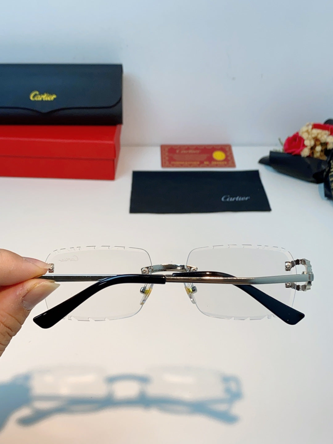 Cartier Fashion Silver Lens Sunglasses for Men & Women - 415951 - detail image 5