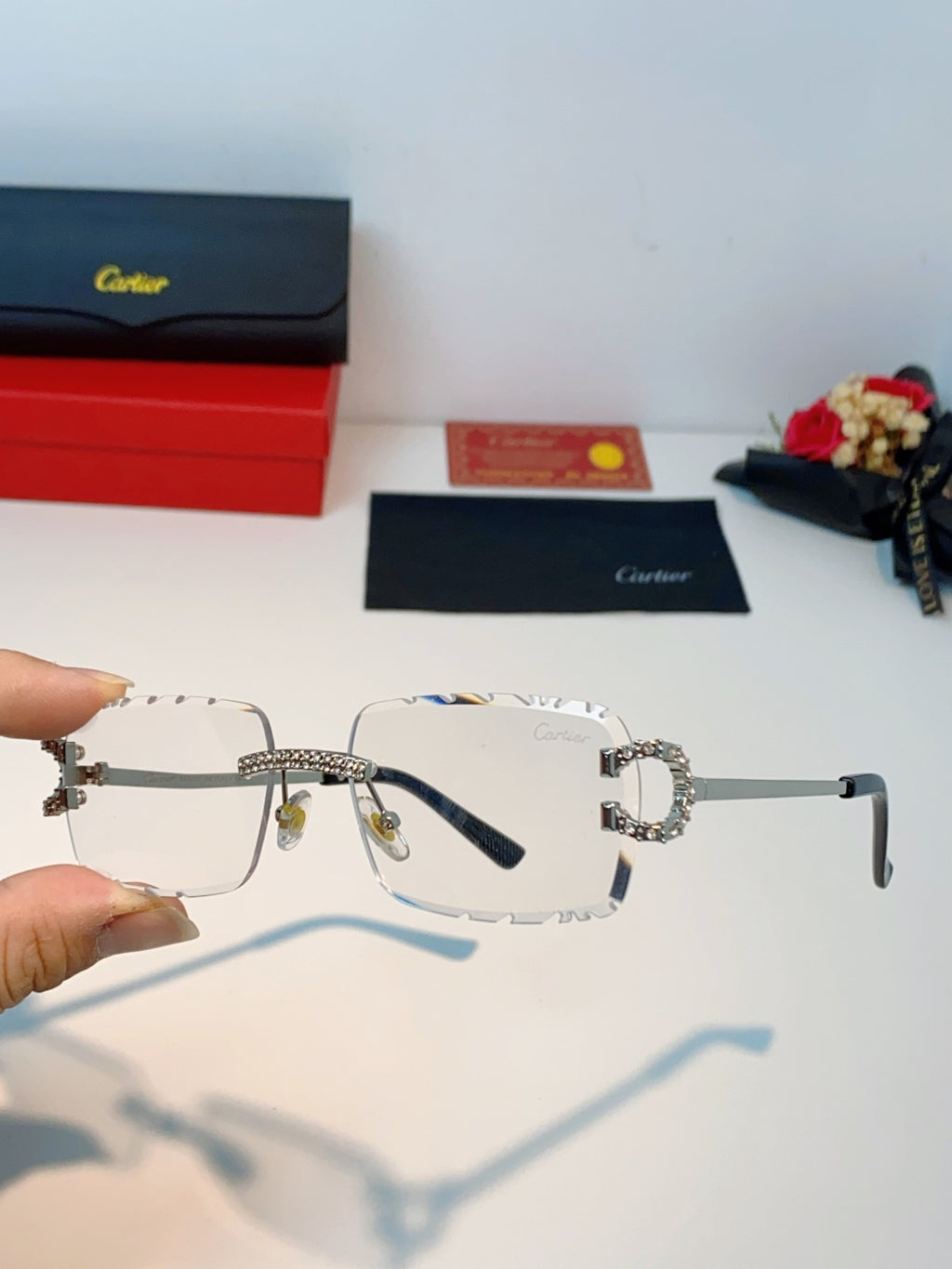 Cartier Fashion Silver Lens Sunglasses for Men & Women - 415951 - detail image 6