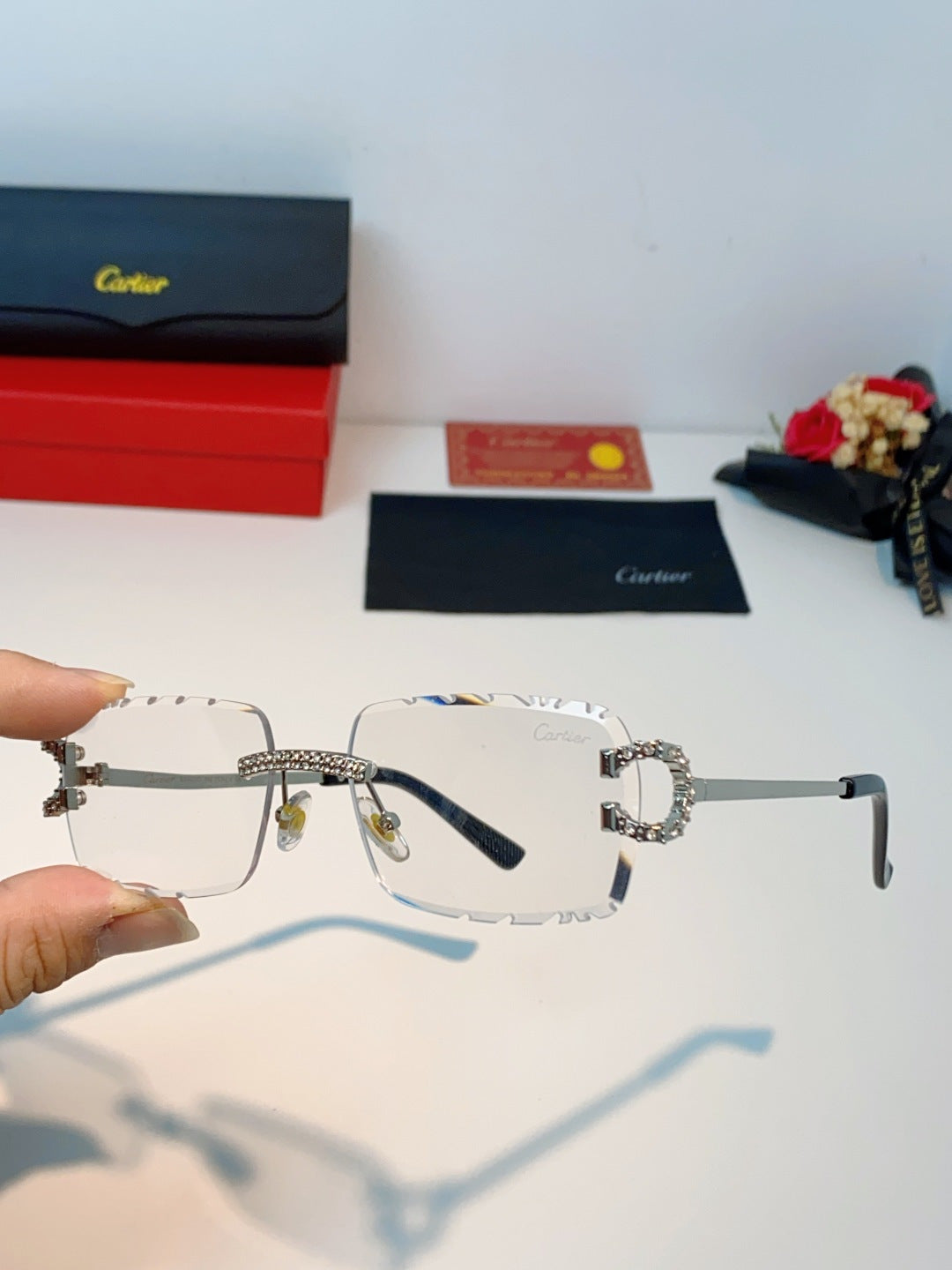 Cartier Fashion Silver Lens Sunglasses for Men & Women - 415951 - detail image 6