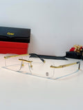 Cartier Lightweight Rimless Red Lens Sunglasses for Men & Women - 415954