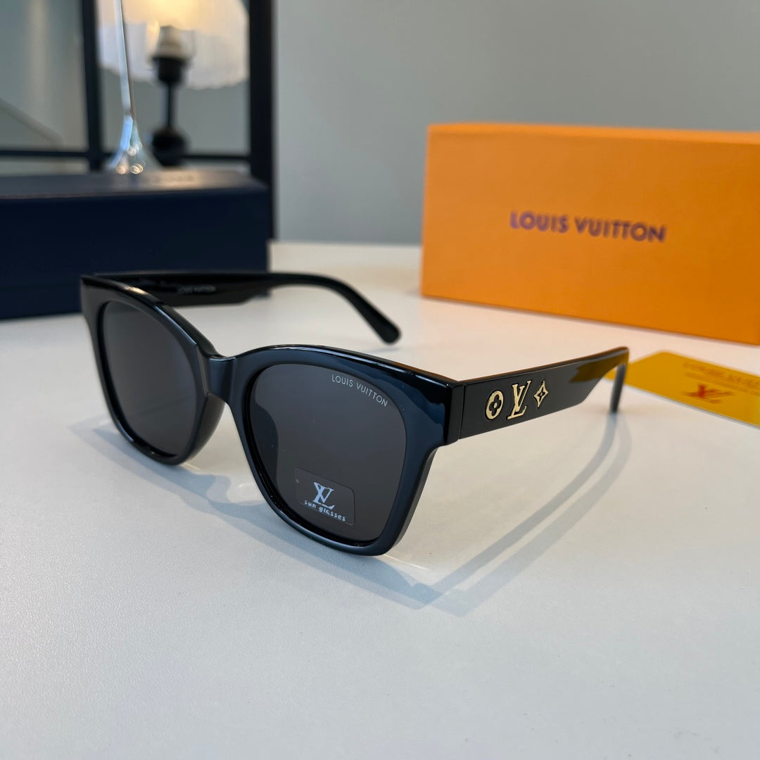 Louis Vuitton Metal Fashion Black Lens Sunglasses for Men & Women - detail image 3