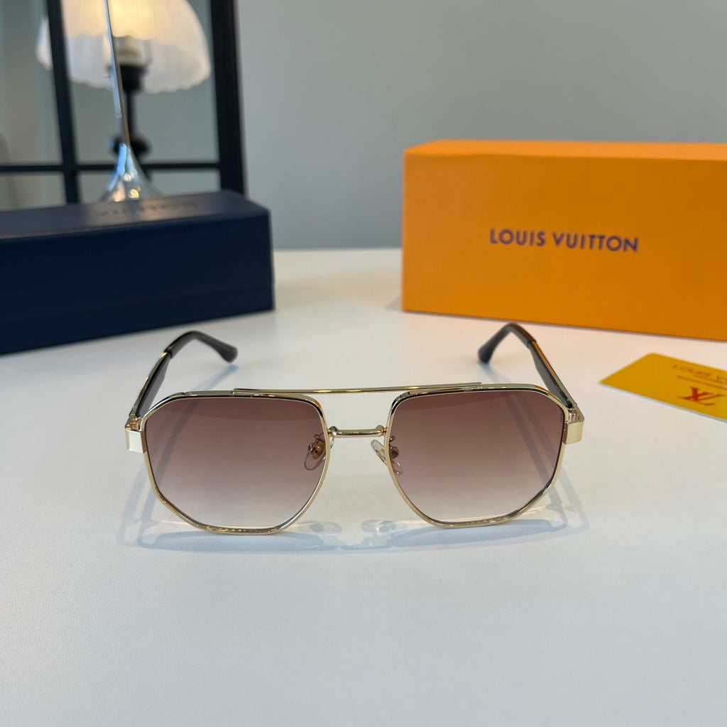Louis Vuitton Metal Aviator Brown Lens Sunglasses for Men & Women - detail image 2