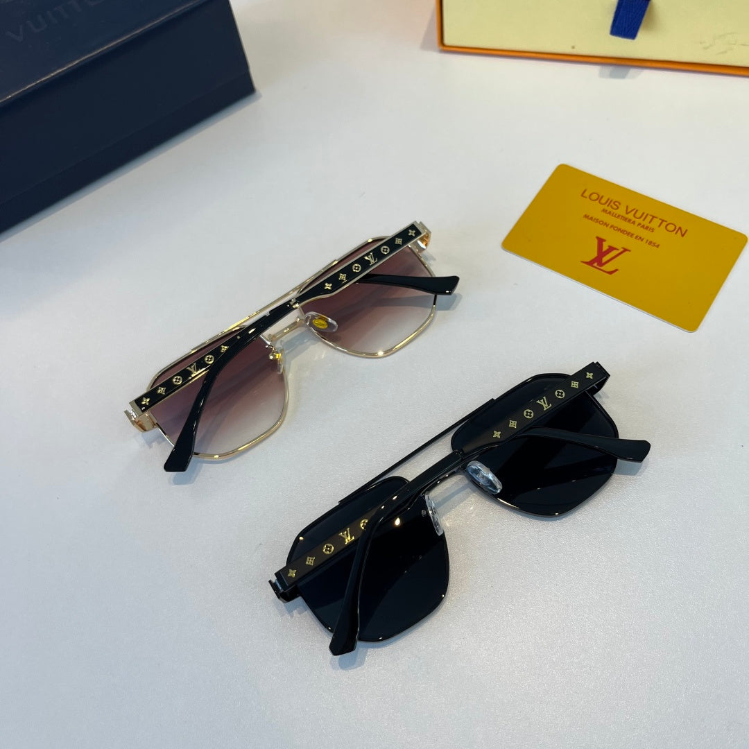 Louis Vuitton Metal Aviator Brown Lens Sunglasses for Men & Women - detail image 11
