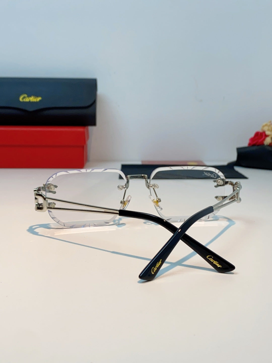 Cartier Square Silver Lens Sunglasses for Men & Women - 465749 - detail image 2