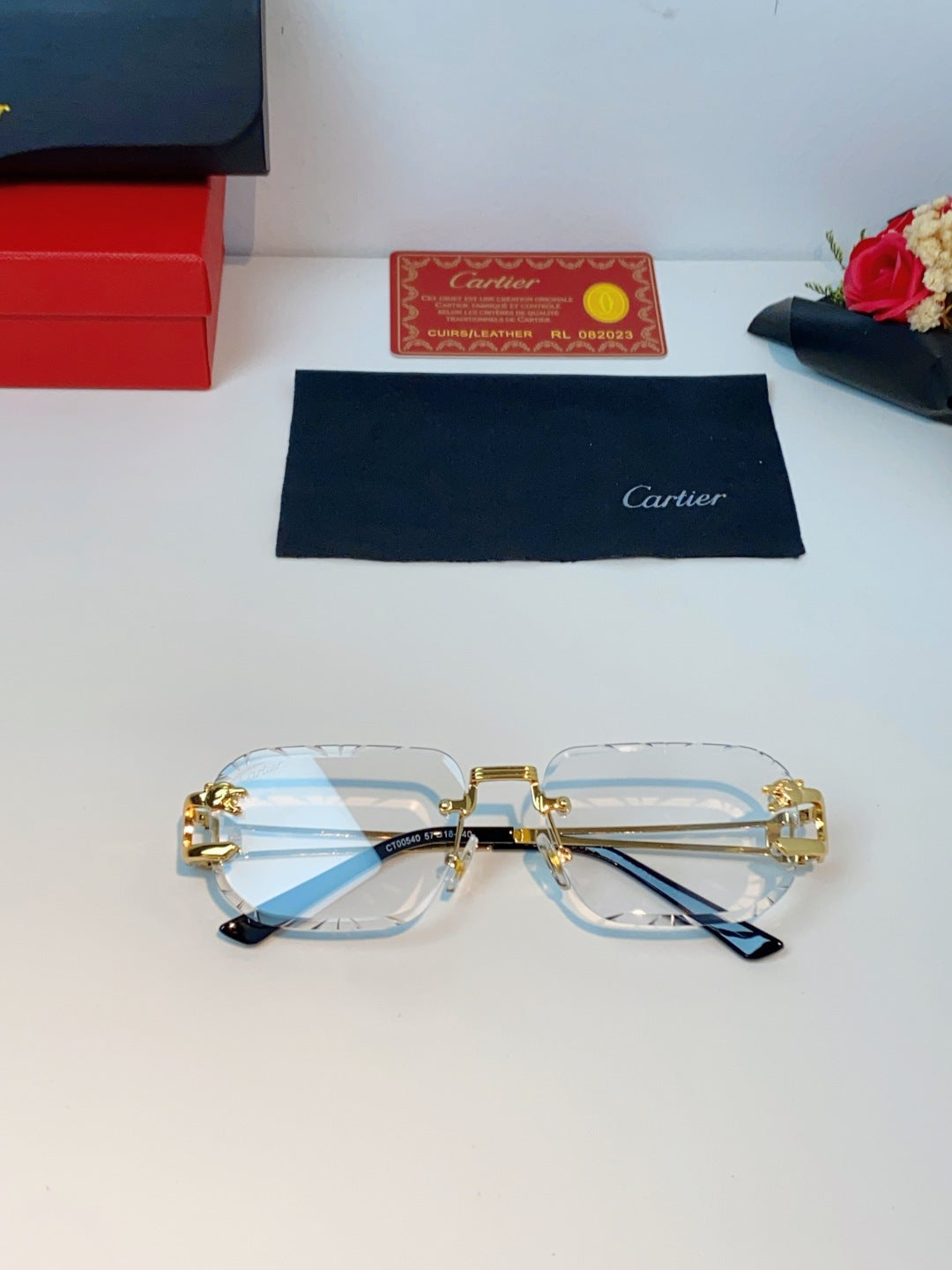 Cartier Square Brown Lens Sunglasses for Men & Women - 465750 - detail image 9