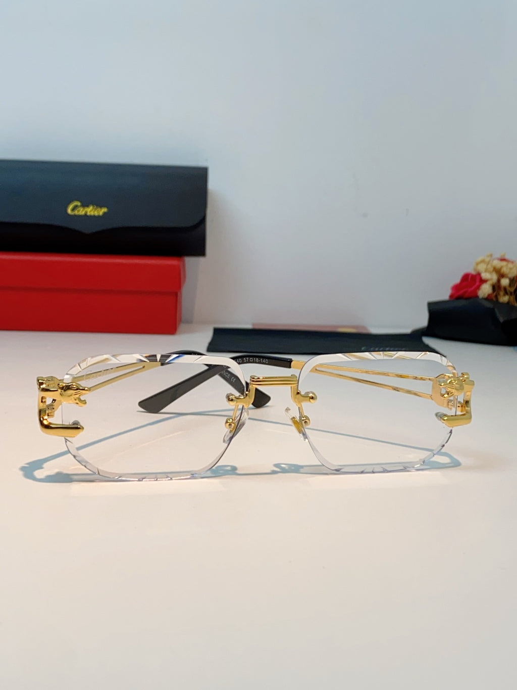 Cartier Square Brown Lens Sunglasses for Men & Women - 465750 - detail image 2