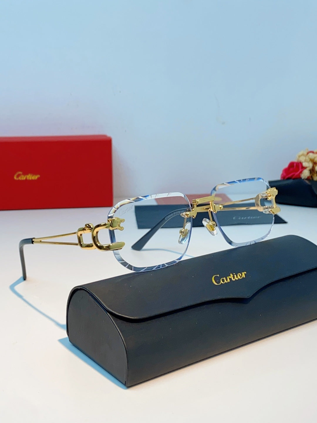 Cartier Square Brown Lens Sunglasses for Men & Women - 465750 - detail image 10