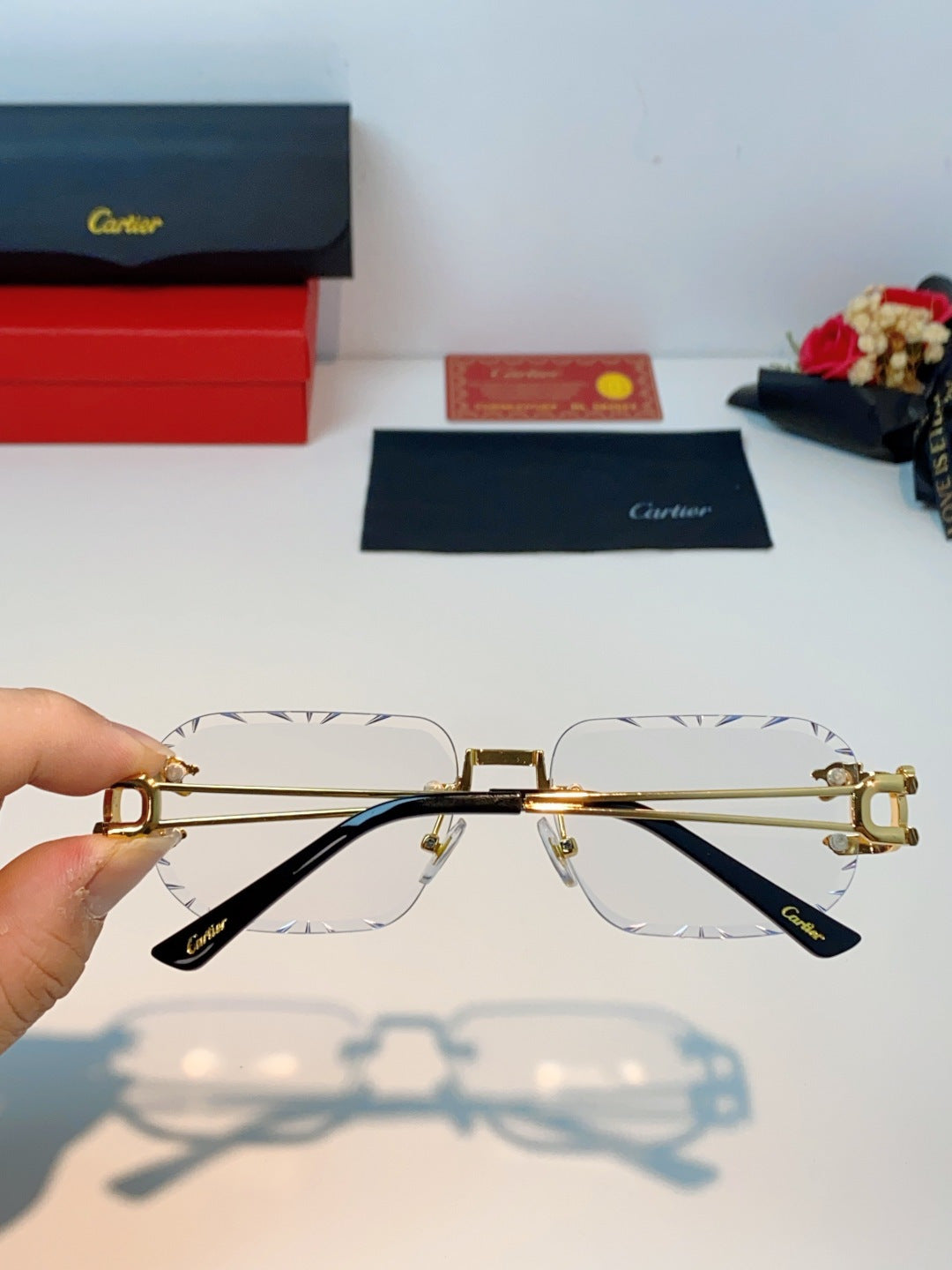 Cartier Square Brown Lens Sunglasses for Men & Women - 465750 - detail image 5