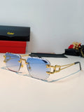 Cartier Square Blue Lens Sunglasses for Men & Women - 465753
