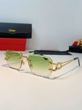 Cartier Square Gold Lens Sunglasses for Men & Women