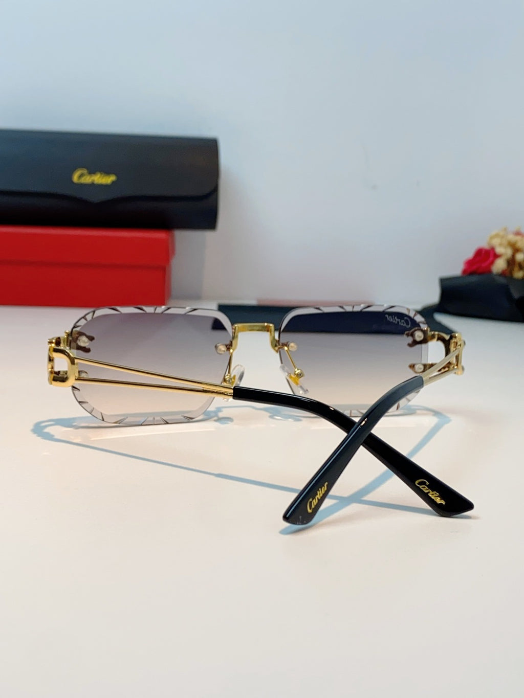 Cartier Square Brown Lens Sunglasses for Men & Women - 465756 - detail image 3